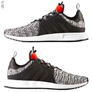 kids sz 4.5 Adidas Black White Red ortholite Sneakers